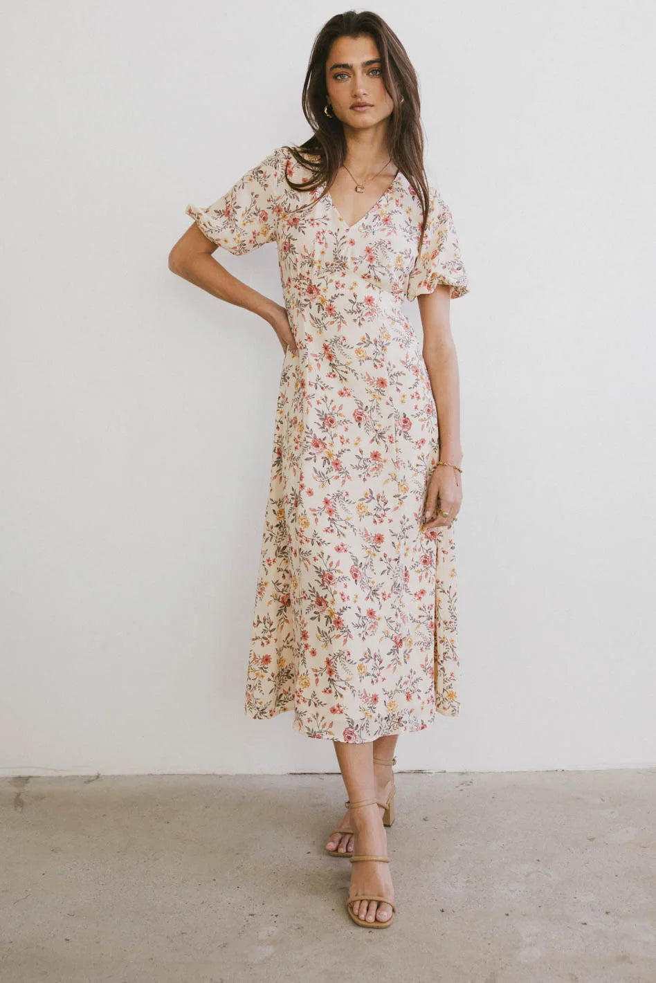 Plus Size Summer Midi Dresses -Ainsley Floral Midi Dress