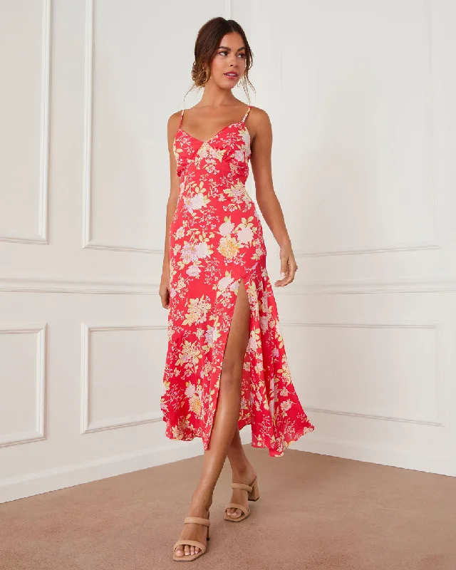 Elegant Party Midi Dresses -Blossoming Wildflower Midi Dress