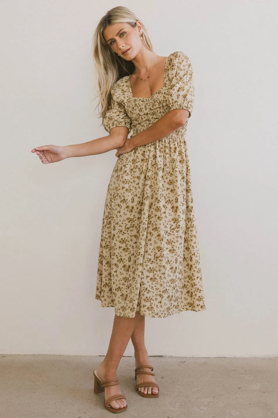 Glamorous Festival Midi Dresses -Justine Smocked Midi Dress