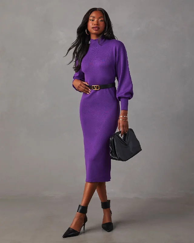 Shirt Midi Dresses -Barker Knit Midi Sweater Dress