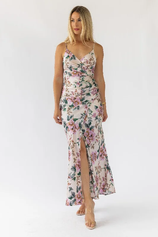 Trendy Midi Dresses -Scarlette Ivory Floral Midi Dress - Final Sale