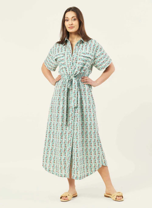 Spring Cotton Midi Dresses -CARLA MIDI DRESS