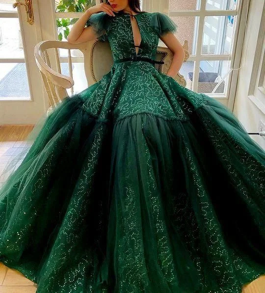 Sexy Prom Dress, Green Long Prom Dresses C510