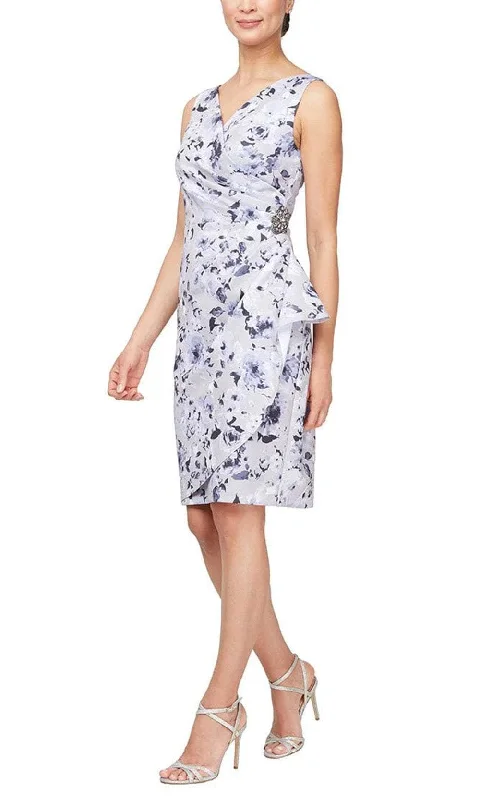 Alex Evenings 8160433 - Floral Sheath Cocktail Dress