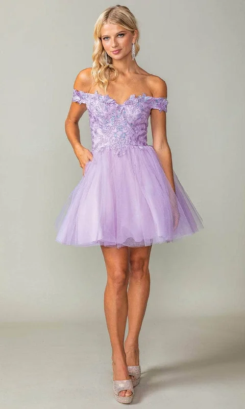 Dancing Queen 3373 - Tulle Embroidered Cocktail Dress