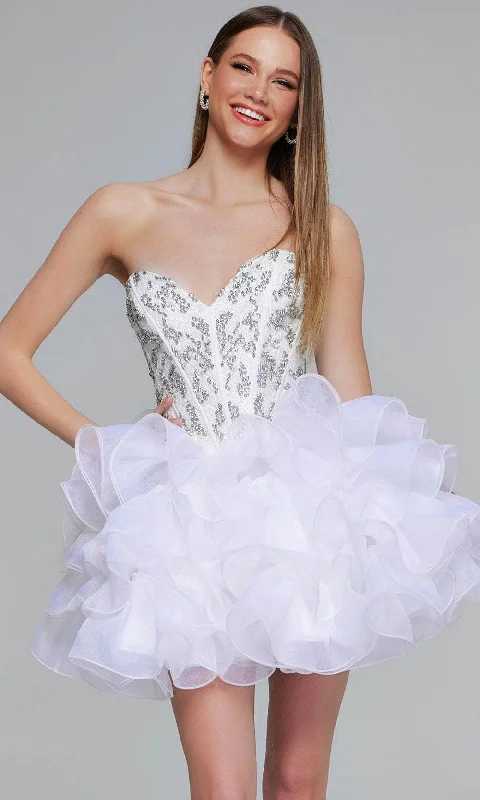 Jovani 39932 - Ruffled Skirt Cocktail Dress