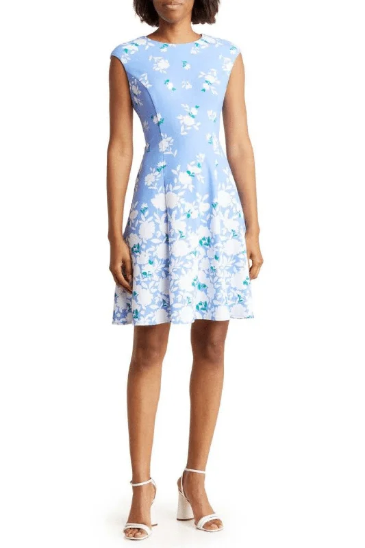 London Times T6703M - Floral A-Line Cocktail Dress